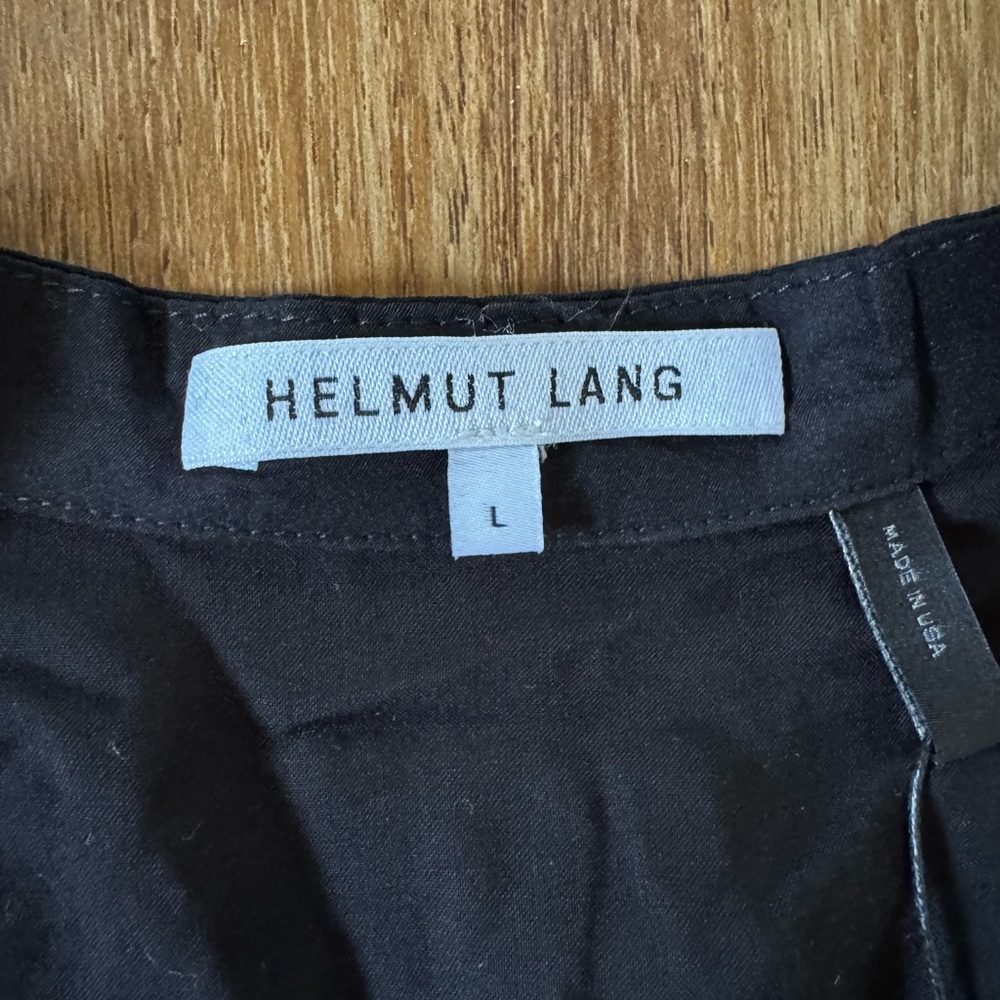 Helmut Lang Black Drape Front Top Size Large NWT $240 - Picture 5 of 9